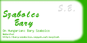 szabolcs bary business card